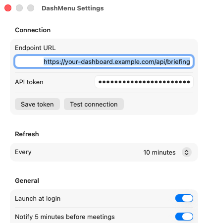 DashPeek screenshot