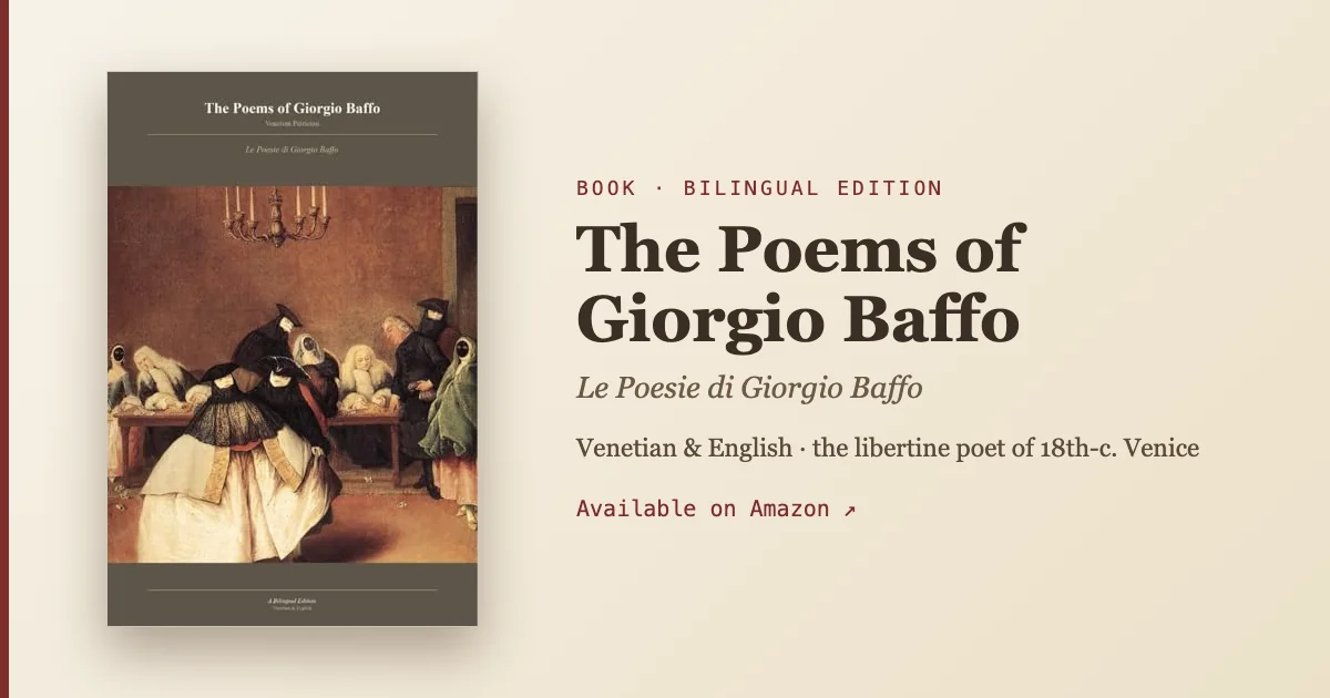 The Poems of Giorgio Baffo preview