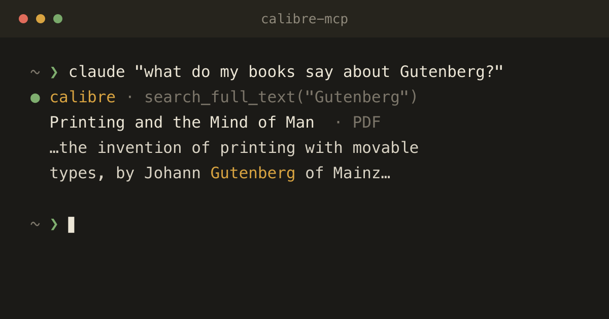 Calibre MCP preview