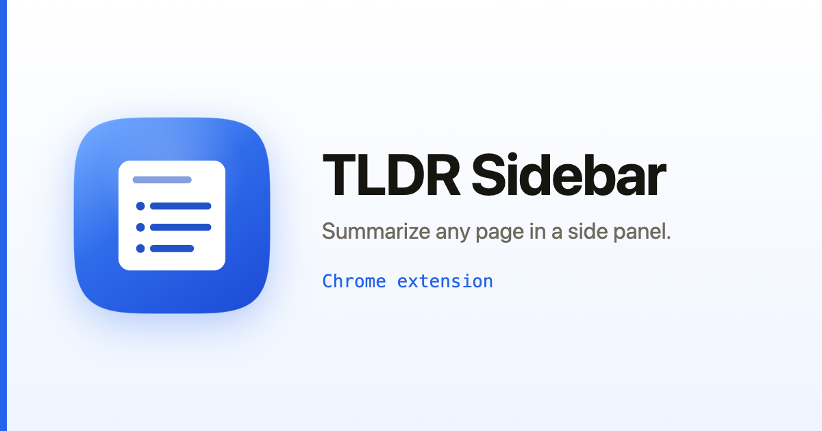 TLDR Sidebar preview